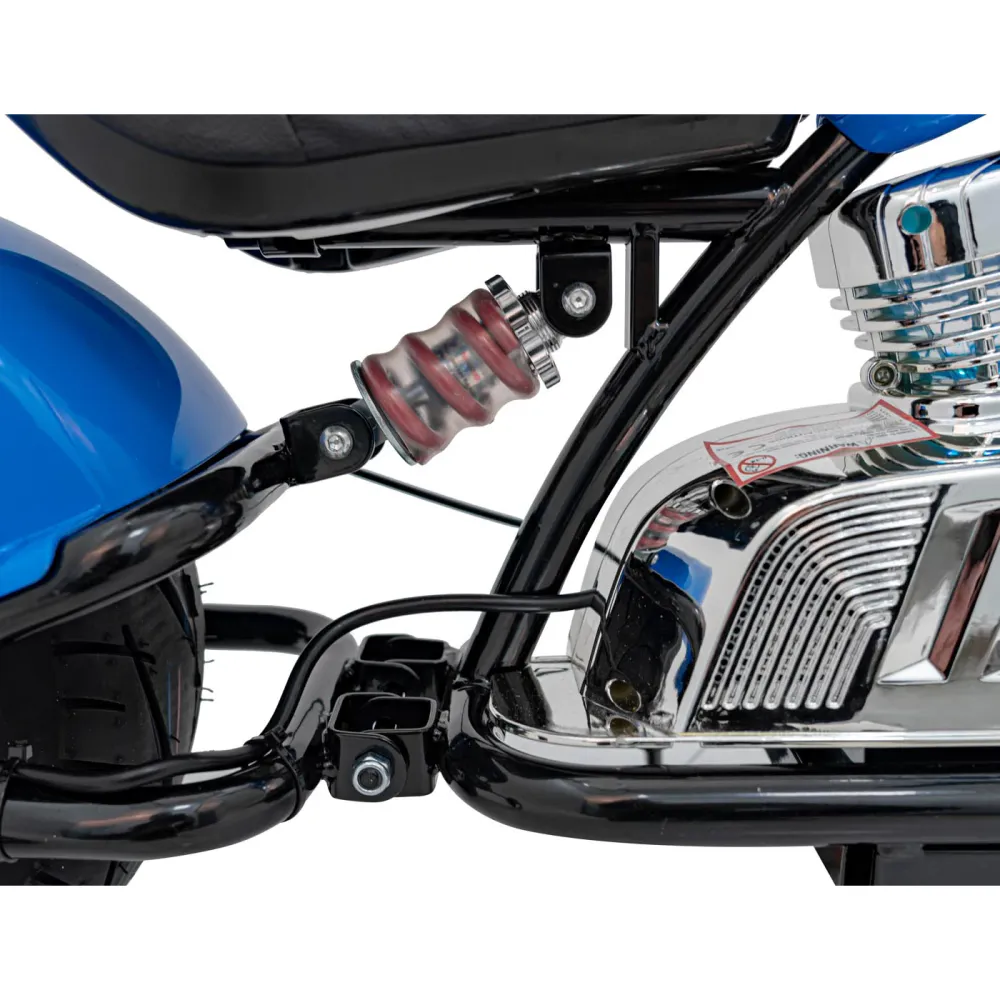 Elektrisk motorsykkel for barn – Old-School, 300 W, 24 V, blå