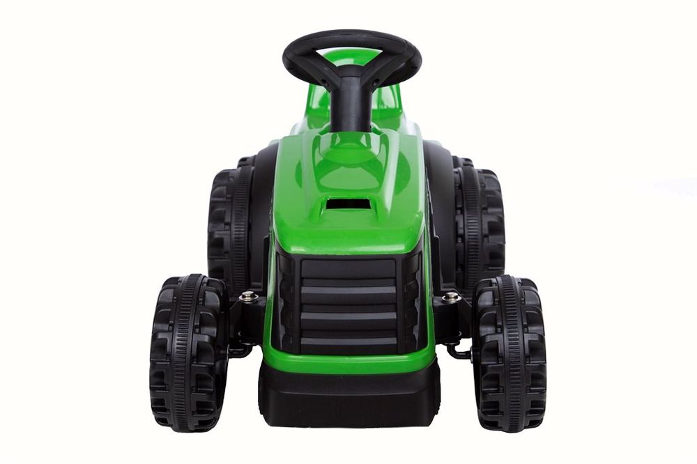 Azeno 6V elektrisk traktor med henger - grønn