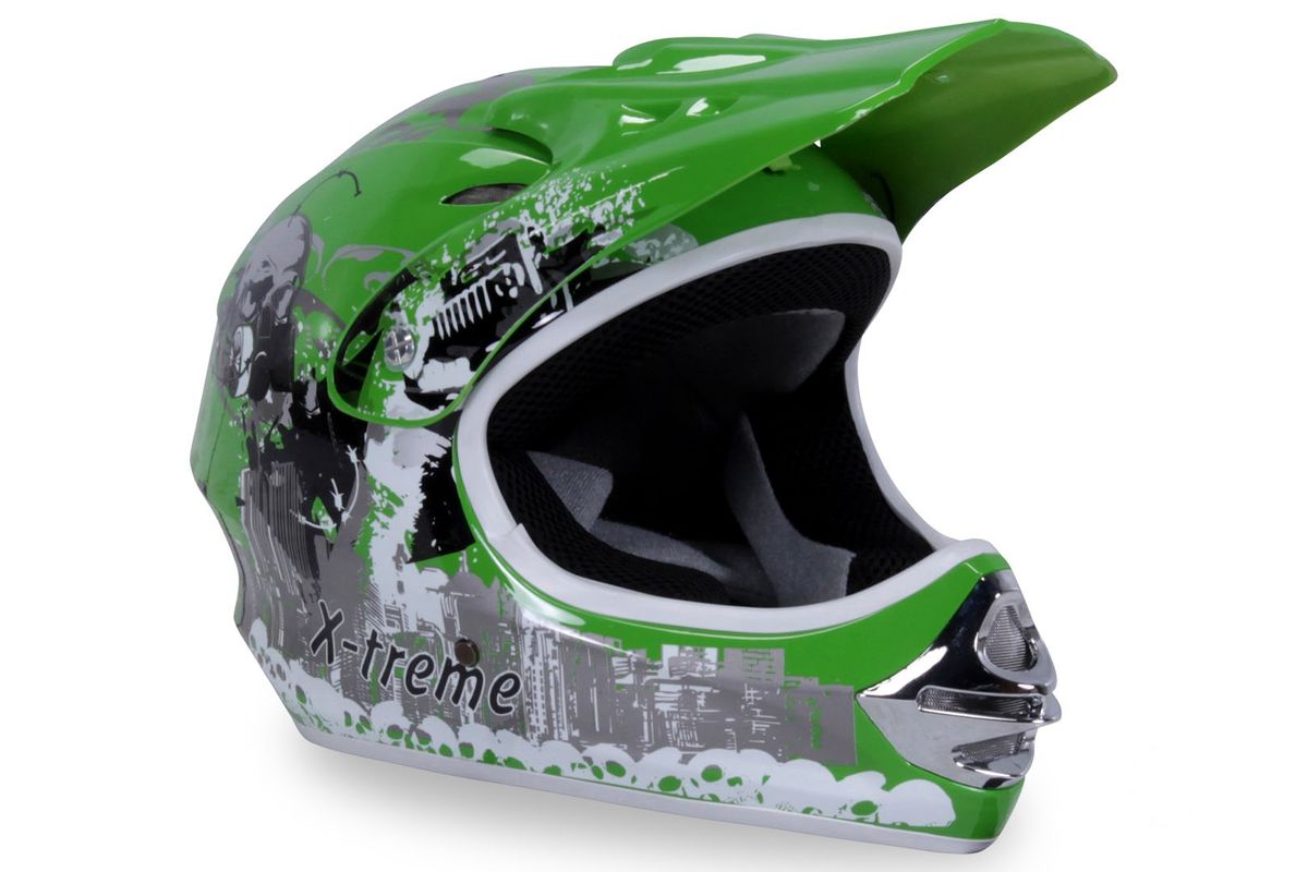 X-treme barnehjelm Cross - grønn