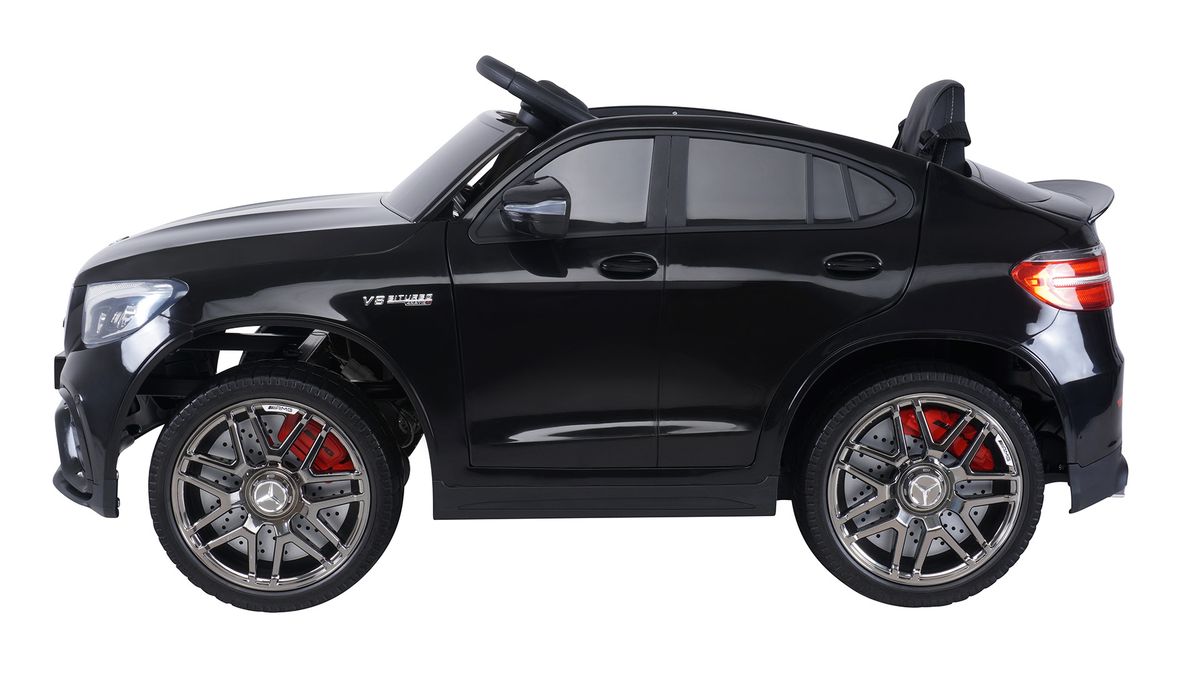 Elbil for barn Mercedes AMG GLC 63S Coupé - hvit/sort