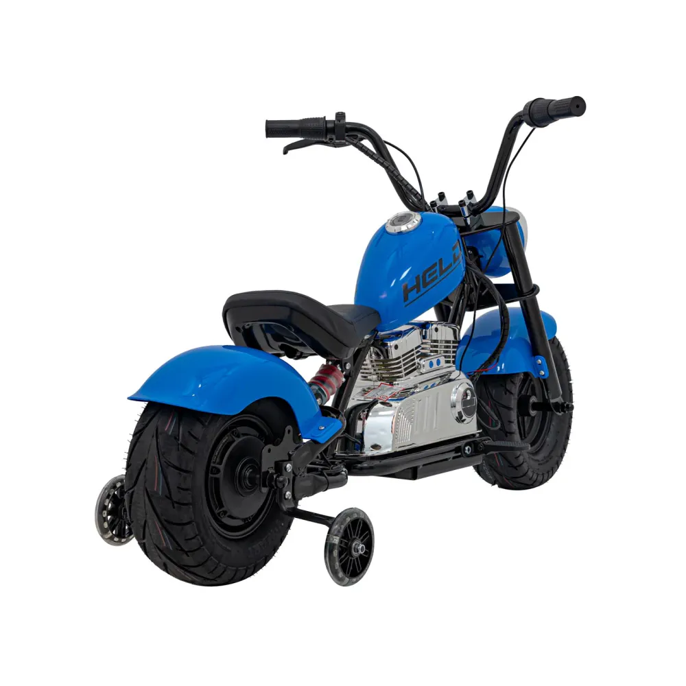 Elektrisk motorsykkel for barn – Old-School, 300 W, 24 V, blå