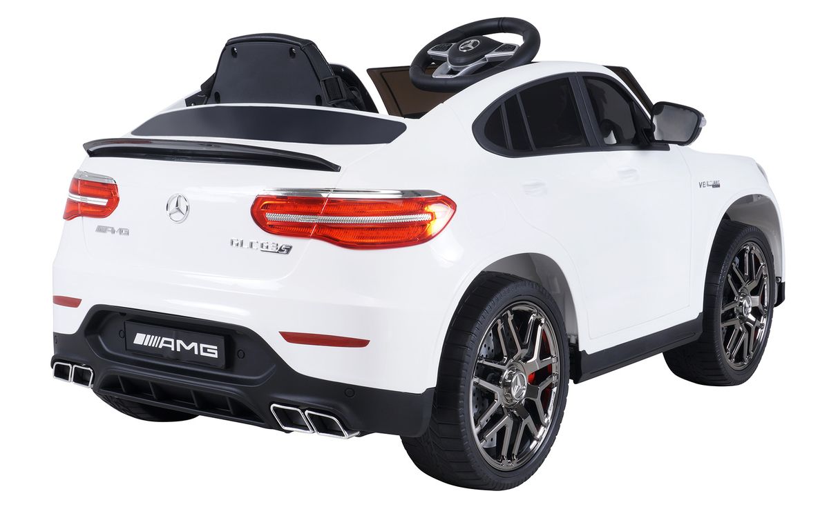 Elbil for barn Mercedes AMG GLC 63S Coupé - hvit/sort