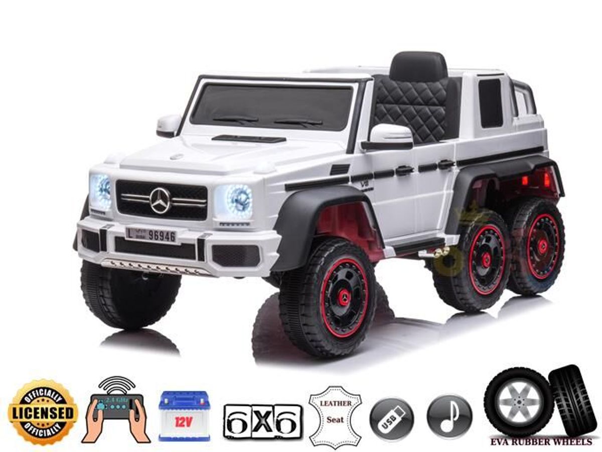 Mercedes Benz G63 elektrisk barnebil - hvit
