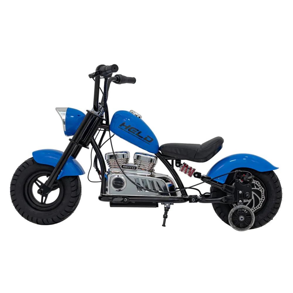 Elektrisk motorsykkel for barn – Old-School, 300 W, 24 V, blå