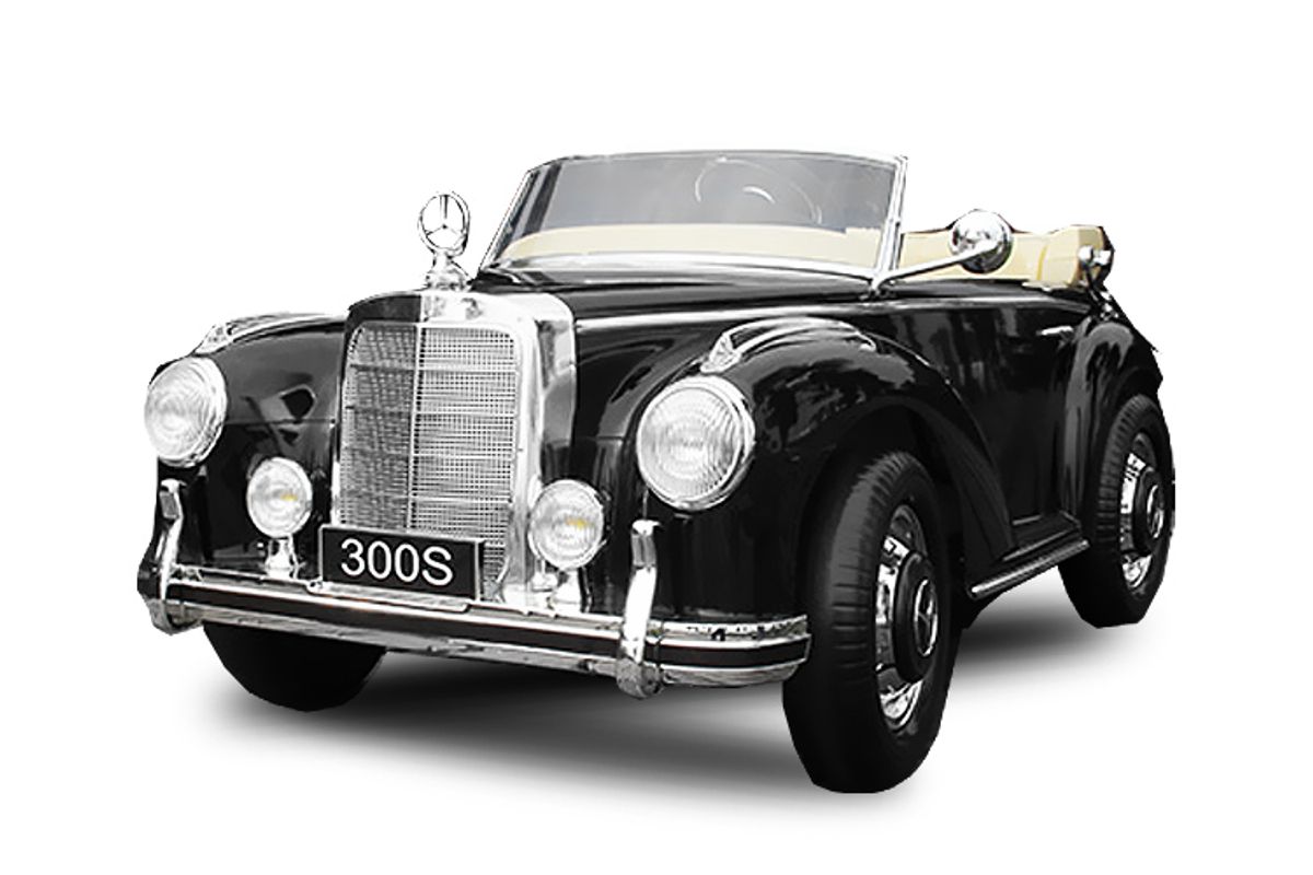 Mercedes 300S barnebil 12V med fjernkontroll og gummidekk